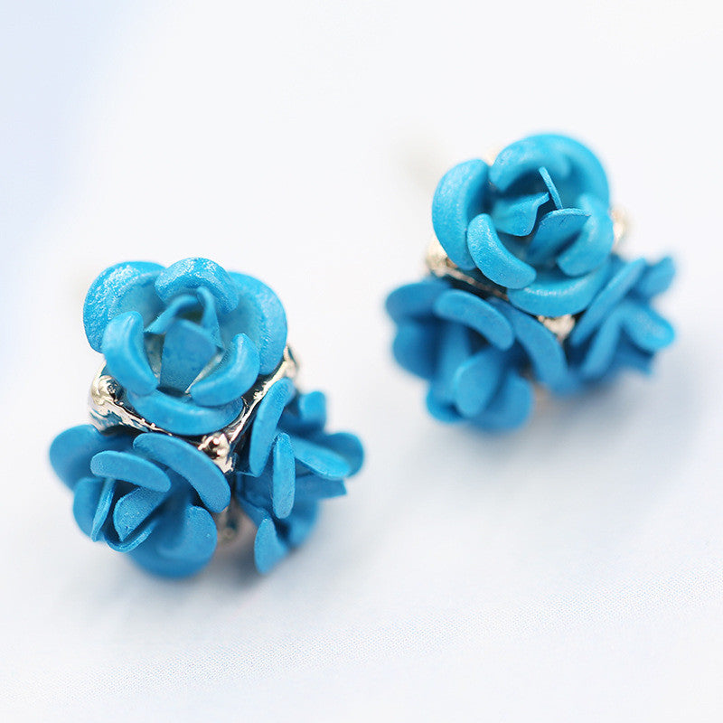 Ceramic Roses Diamond Earring - Oh Yours Fashion - 1