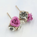 Ceramic Roses Diamond Earring - Oh Yours Fashion - 7