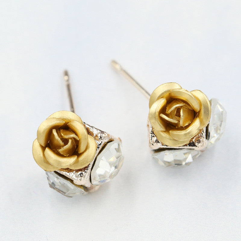 Ceramic Roses Diamond Earring - Oh Yours Fashion - 11