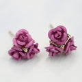 Ceramic Roses Diamond Earring - Oh Yours Fashion - 13