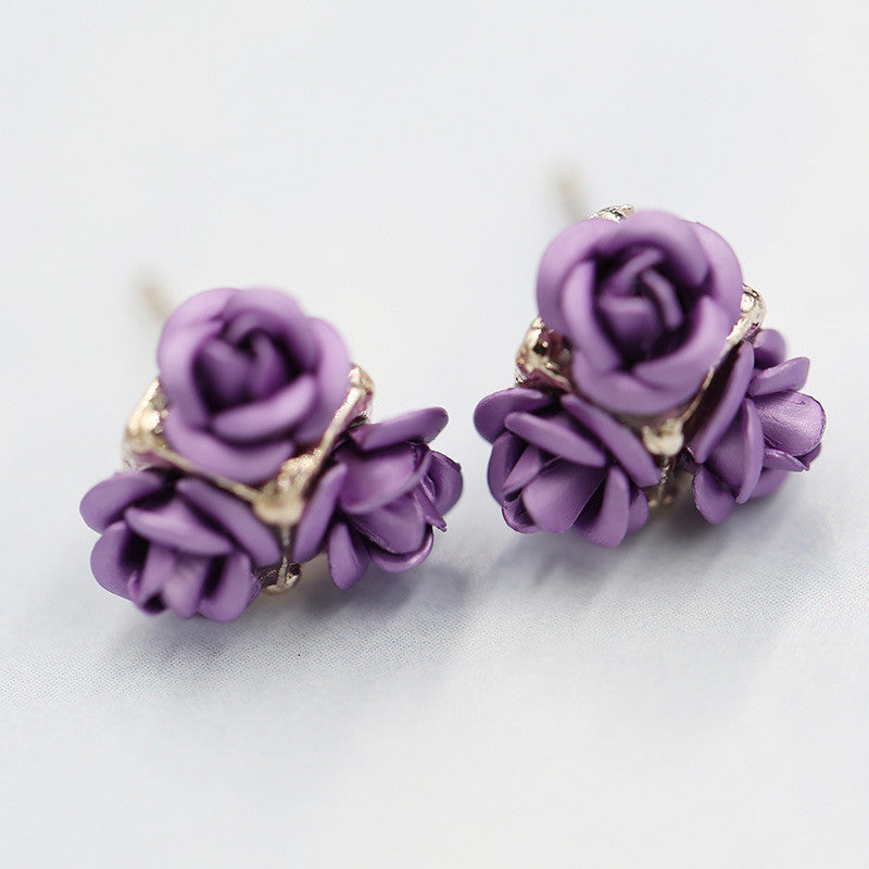 Ceramic Roses Diamond Earring - Oh Yours Fashion - 14