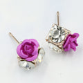 Ceramic Roses Diamond Earring - Oh Yours Fashion - 10