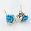 Ceramic Roses Diamond Earring - Oh Yours Fashion - 9