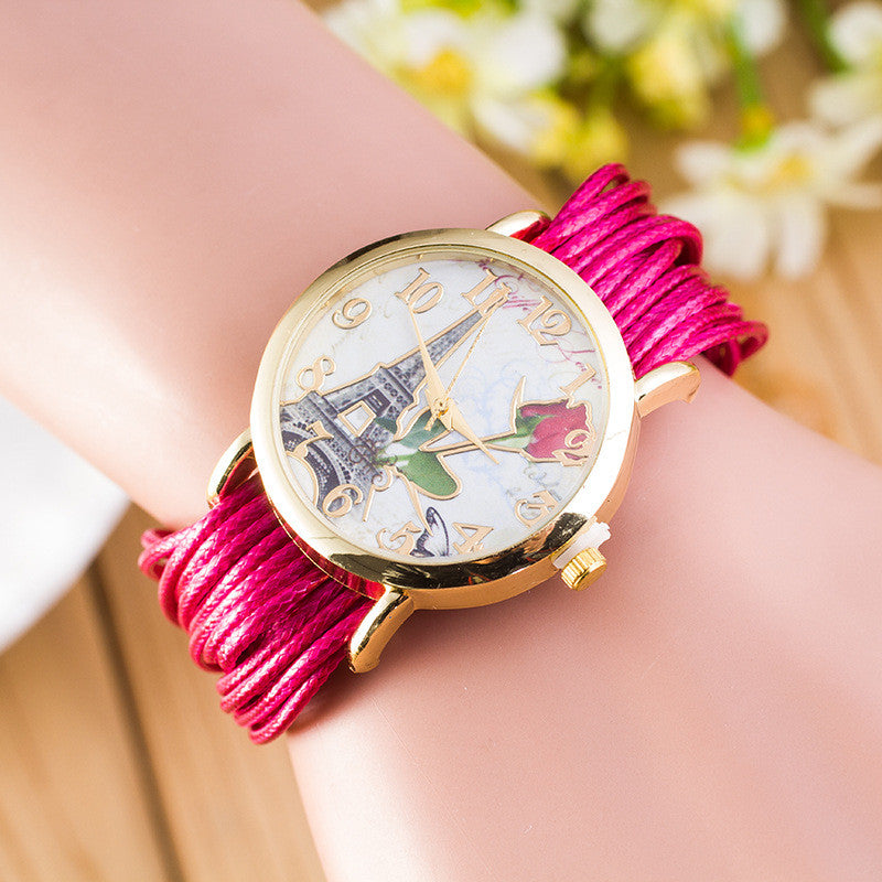 National Style Woven Rose Tower Watch - Oh Yours Fashion - 11