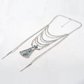 Turquoise Tassel Long Paragraph Layered Clothing Chain - Oh Yours Fashion - 3