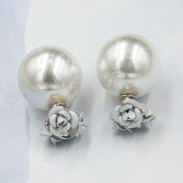 Sweet Roses Flowers Diamond Stud Earrings - Oh Yours Fashion - 1
