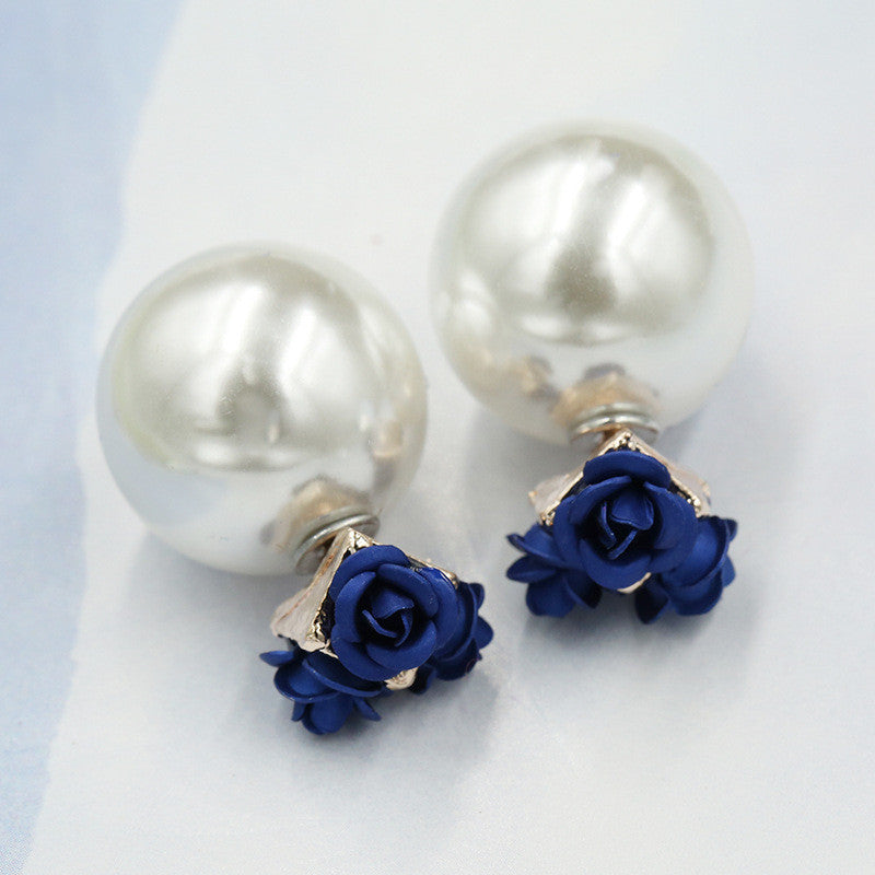 Sweet Roses Flowers Diamond Stud Earrings - Oh Yours Fashion - 17