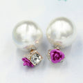 Sweet Roses Flowers Diamond Stud Earrings - Oh Yours Fashion - 10