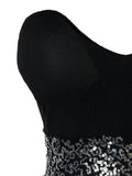 Sweat Strapless Patchwork Shinning Sequins Long Party Dress - OhYoursFashion - 7