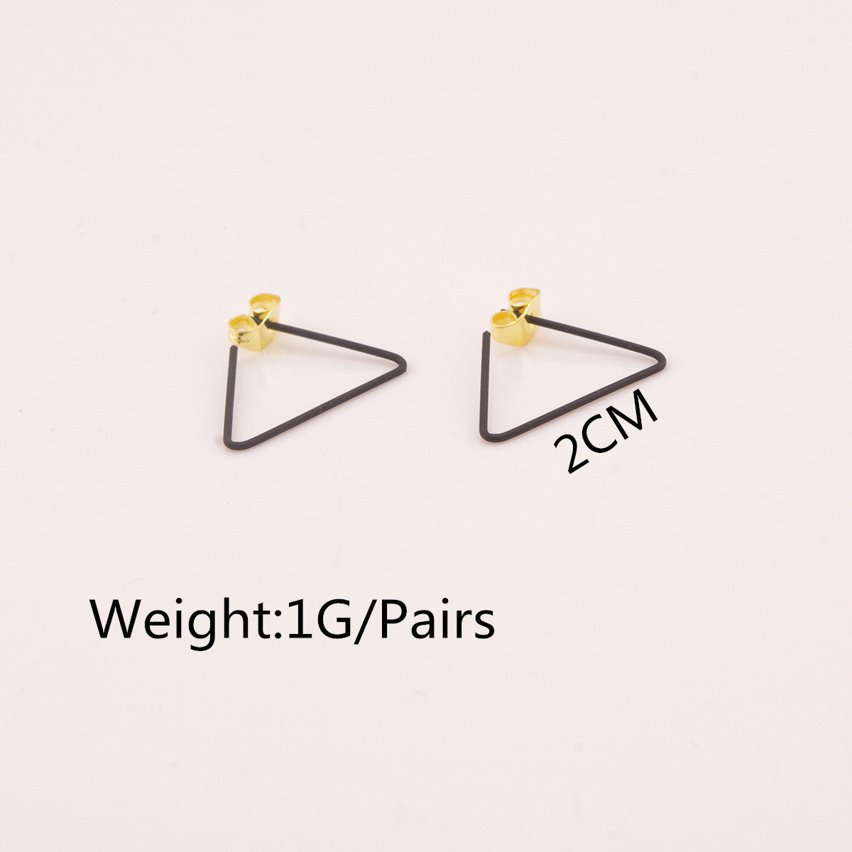 Geometric Triangle Open Copper Earrings - Oh Yours Fashion - 4