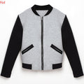 Mandarin Collar Patchwork Thick Long Sleeves Jacket - Oh Yours Fashion - 4