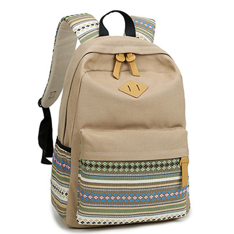 Retro Embroidery Canvas Backpack School Bag - Oh Yours Fashion - 7