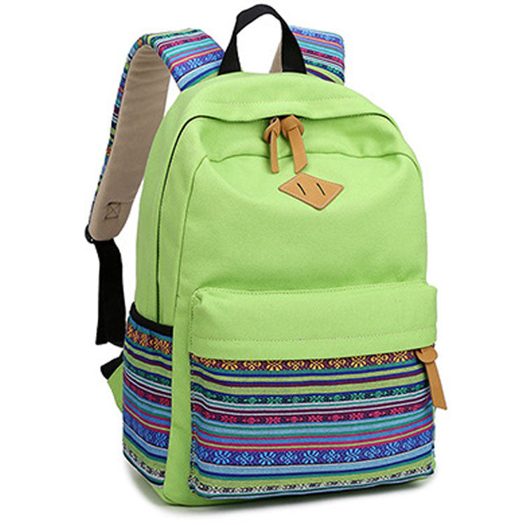 Retro Embroidery Canvas Backpack School Bag - Oh Yours Fashion - 3