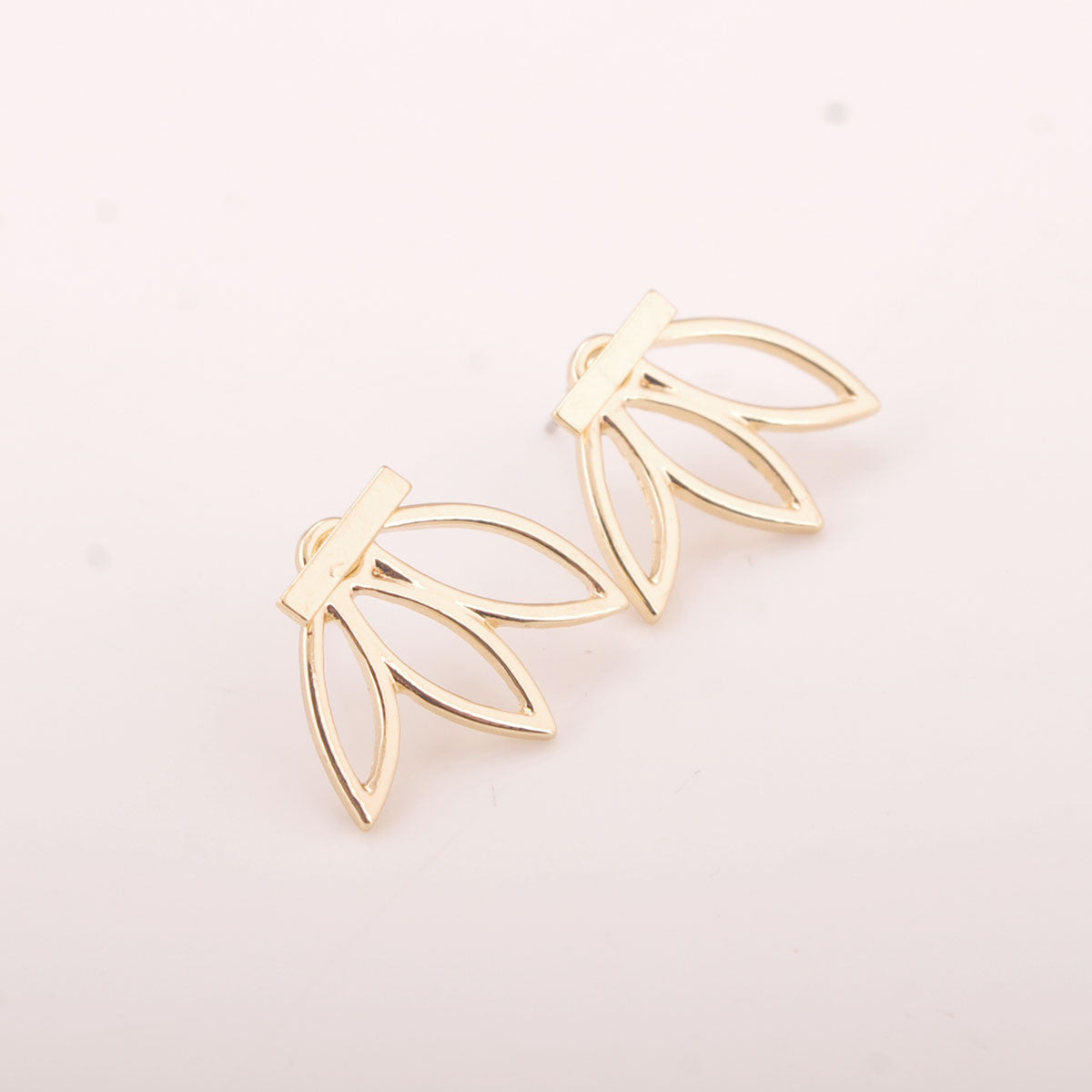 Hollow Out Lotus Lady's Stud Earrings - Oh Yours Fashion - 5