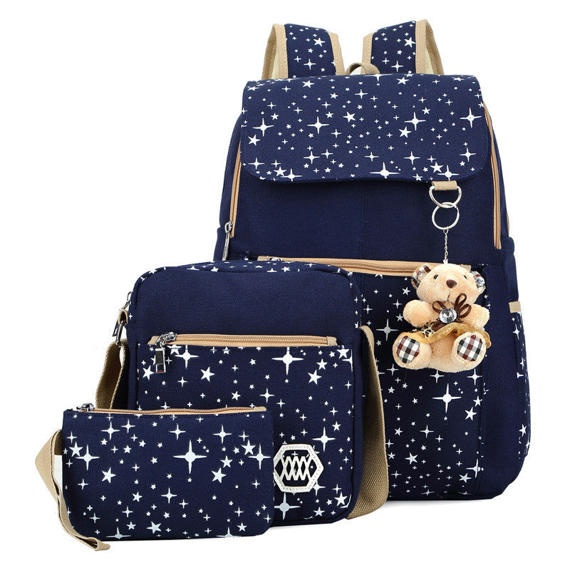 Korean Style Lovely Star Printed Leisure Street Three-Piece Bags - Oh Yours Fashion - 1