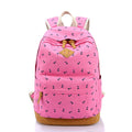 Giraffe Print Simple Fashion Canvas School Backpack - Oh Yours Fashion - 4