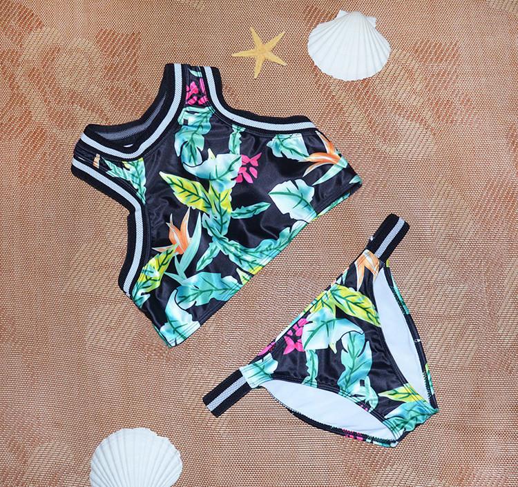 Spaghetti Strap Flower Print Low Waist Bikini Set Swimwear - OhYoursFashion - 4