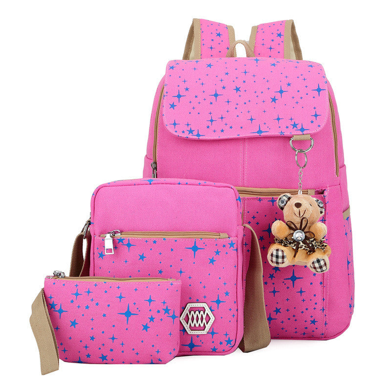 Korean Style Lovely Star Printed Leisure Street Three-Piece Bags - Oh Yours Fashion - 4