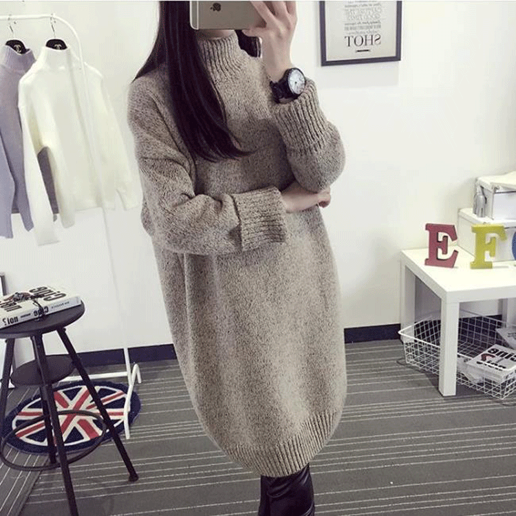 High Knit Student Pullover Upset Long Sweater - Oh Yours Fashion - 3