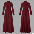 Beautiful High Neck Slim Super Long Coat - Oh Yours Fashion - 8