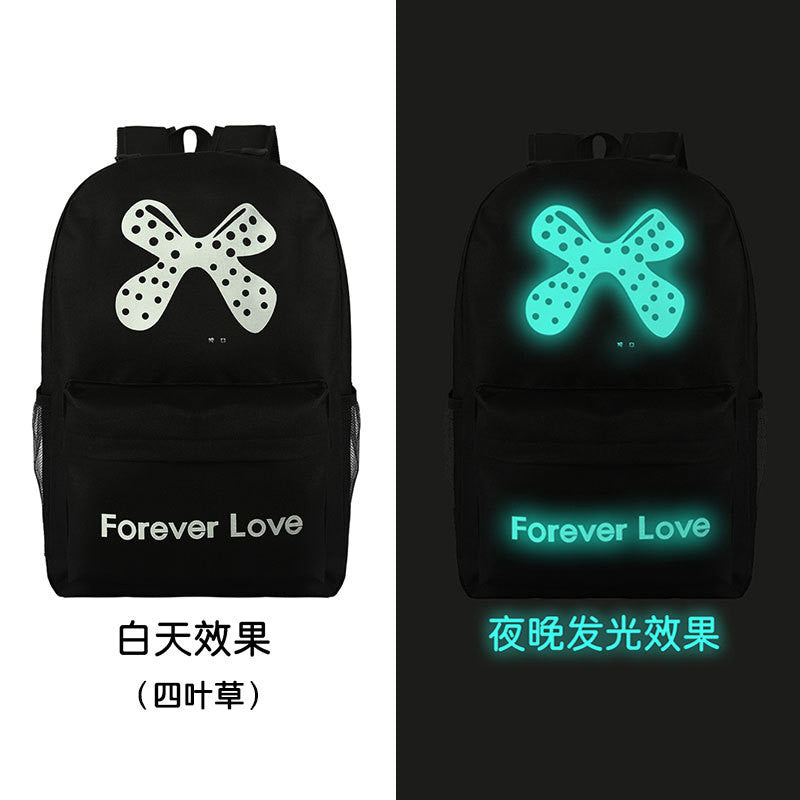 Noctilucent Canvas Chic Backpack Black School Bag - Oh Yours Fashion - 3
