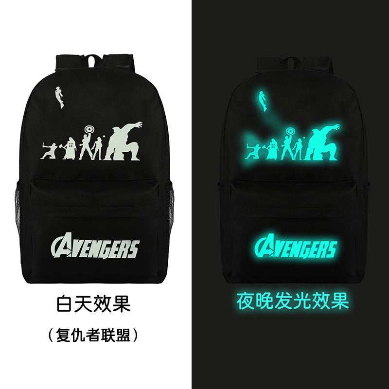 Noctilucent Canvas Chic Backpack Black School Bag - Oh Yours Fashion - 13
