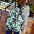 Green Leaves Print Fashion School Backpack - Oh Yours Fashion - 5