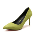 Stiletto Heel Suede Pure Color Pointed Toe High Heels Party Shoes