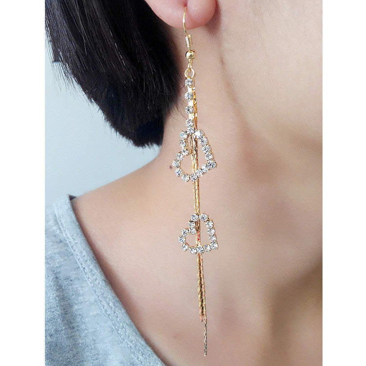Exaggerated Crystal Tassels Party Earrings - Oh Yours Fashion - 35
