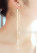 Exaggerated Crystal Tassels Party Earrings - Oh Yours Fashion - 12