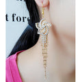 Exaggerated Crystal Tassels Party Earrings - Oh Yours Fashion - 14
