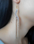 Exaggerated Crystal Tassels Party Earrings - Oh Yours Fashion - 19
