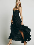 Backless Spaghetti Strap Sleeveless Long Beach Dress - Oh Yours Fashion - 6