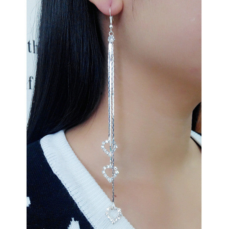 Exaggerated Crystal Tassels Party Earrings - Oh Yours Fashion - 26