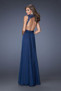 Lace Pure Color Sleeveless Backless V-neck Long Dress - Oh Yours Fashion - 4