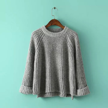 Knitting Bell Sleeve Thick Sweater - Oh Yours Fashion - 2