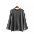 Knitting Bell Sleeve Thick Sweater - Oh Yours Fashion - 3