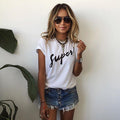 Short Sleeves Letter Print Scoop Casual T-shirt - OhYoursFashion - 3