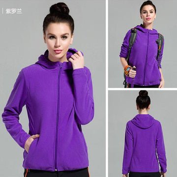 Outdoors Windproof Hooded Pure Color Cardigan Hoodie