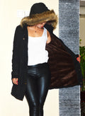 Faux Fur Collar Long Winter Hooded Coat - Oh Yours Fashion - 7