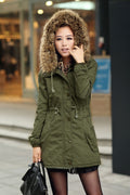 Faux Fur Collar Long Winter Hooded Coat - Oh Yours Fashion - 8