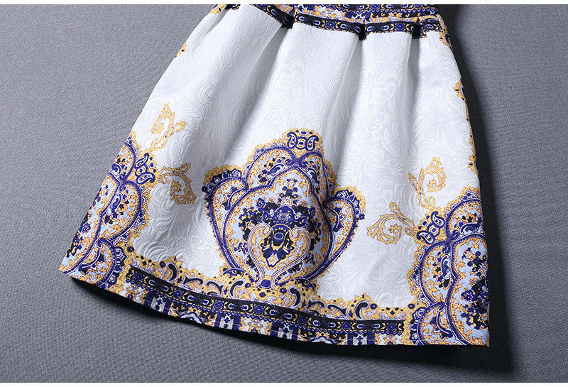 Elegant Vintage Flower Print Sleeveless Mini Tank Dress - OhYoursFashion - 10