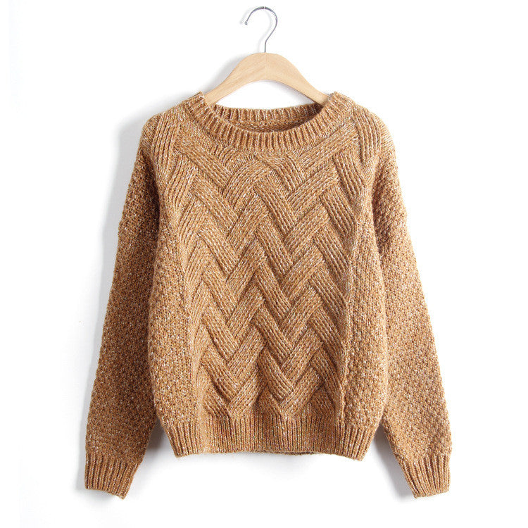 Scoop Pull Over Knitting Sweater - Oh Yours Fashion - 7