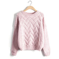 Scoop Pull Over Knitting Sweater - Oh Yours Fashion - 3