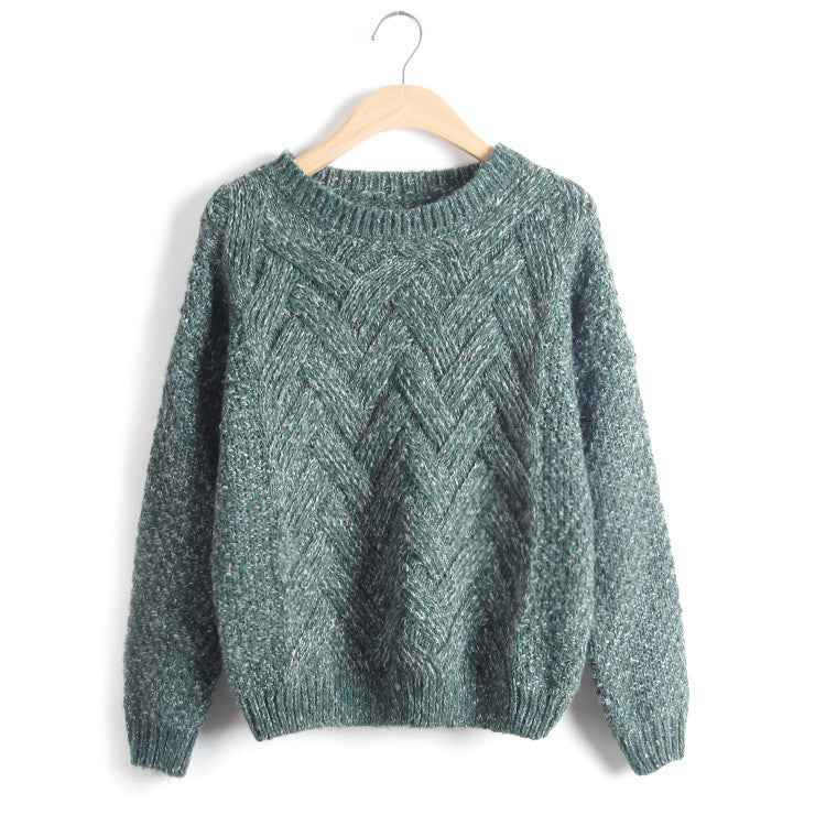 Scoop Pull Over Knitting Sweater - Oh Yours Fashion - 4