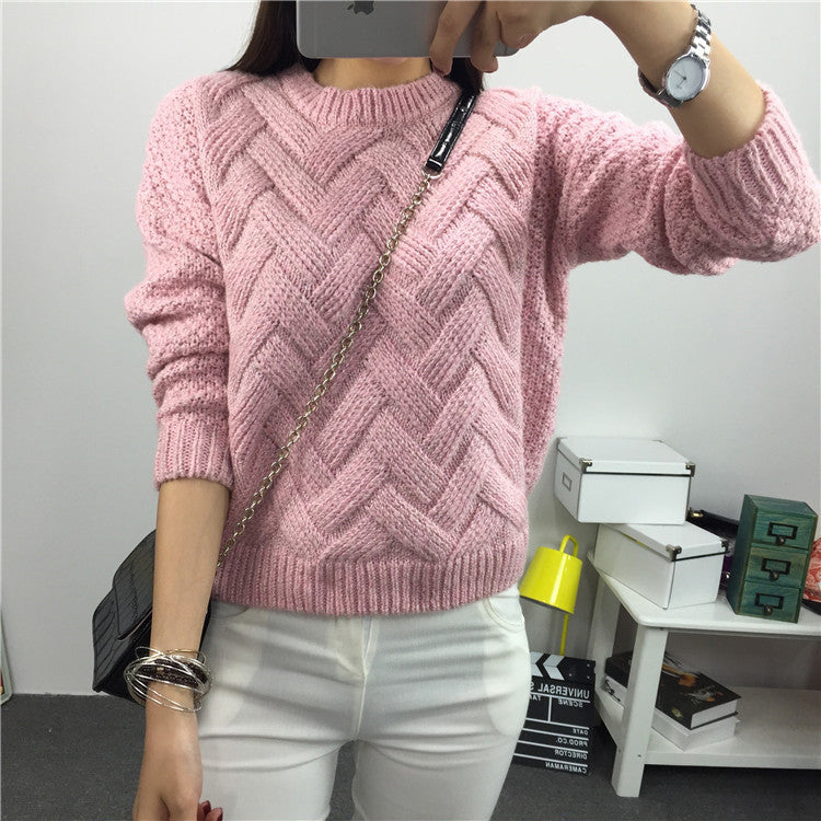 Scoop Pull Over Knitting Sweater - Oh Yours Fashion - 10