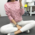 Scoop Pull Over Knitting Sweater - Oh Yours Fashion - 1