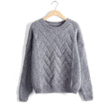 Scoop Pull Over Knitting Sweater - Oh Yours Fashion - 6