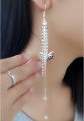 Exaggerated Crystal Tassels Party Earrings - Oh Yours Fashion - 9