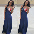 Strapless American Flag Print Long Dress - Oh Yours Fashion - 4